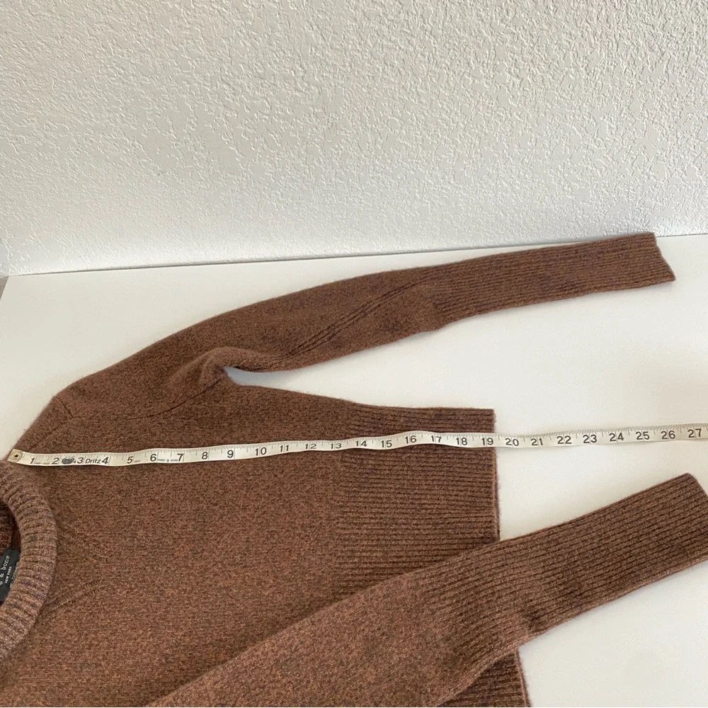 Rag & Bone brown Pierce Slim Crew cashmere Sweater - Picture 9 of 12